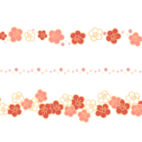 梅の花 飾り線のイラスト素材