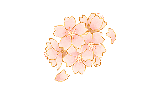 金縁の桜【イラスト素材】