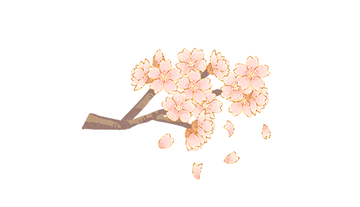 金縁の桜 イラスト素材 手描きのフリーイラスト素材 かわピク