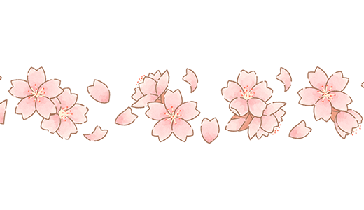 桜 飾り線【イラスト素材】